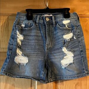 Judy Blue Ripped Blue Jean Shorts